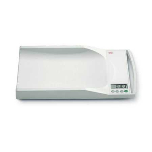 Pediatric Baby Scale Mobile seca 334 Digital LCD 44 lbs. White AA Batteries Standard or AC Adapter available for purchase seca 400 3341321008 Each/1 3341321008 SECA CORPORATION 682850_EA
