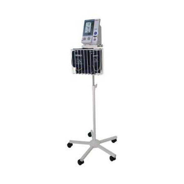Blood Pressure Monitor Cart IntelliSense Stainless Steel 22 Inch 1-Shelf / 1-Basket Silver HEM-907-STAND Each/1 HEM-907-STAND OMRON / MARSHALL PRODUCTS 419497_EA