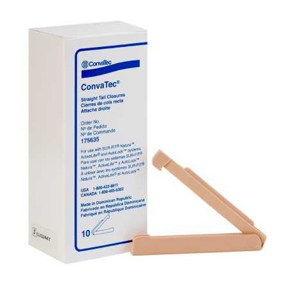 Tail Closure Clamp ConvaTec Flexible Plastic 175635 Box/10 175635 CONVA TEC 164641_BX