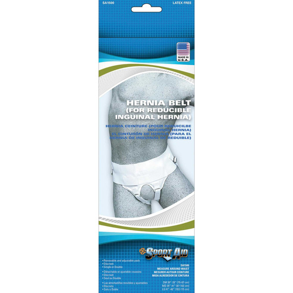 Hernia Belt Sport-Aid Medium SA1500 WHI MD Each/1 SA1500 WHI MD SCOTT SPECIALTIES, INC. 697366_EA