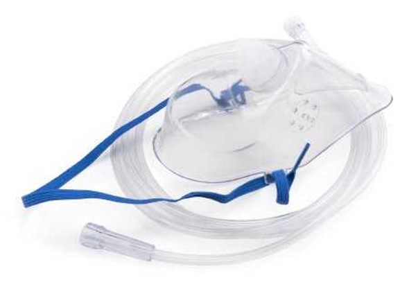 Oxygen Mask McKesson Elongated Style Adult One Size Fits Most Adjustable Head Strap 32633 Each/1 32633 McKesson 911719_EA