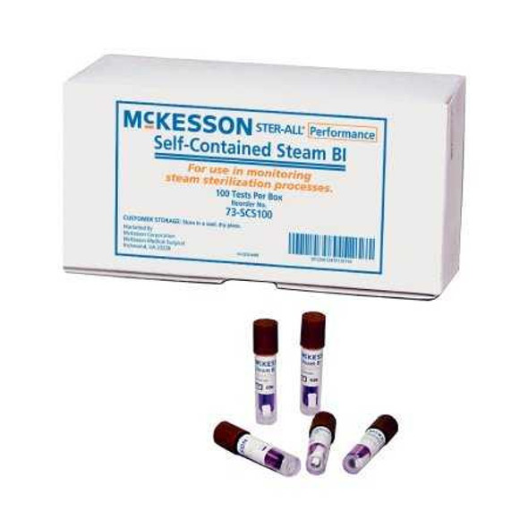 STER-ALL Performance Sterilization Biological Indicator Vial Steam 73-SCS100 Box/100 73-SCS100 STER-ALL 524878_BX