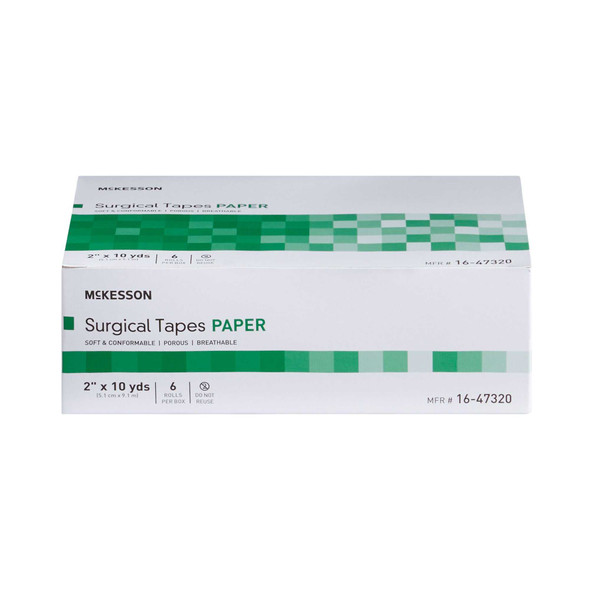 Medical Tape McKesson Paper 2 Inch X 10 Yard NonSterile 16-47320 Box/6 16-47320 MCK BRAND 455532_BX