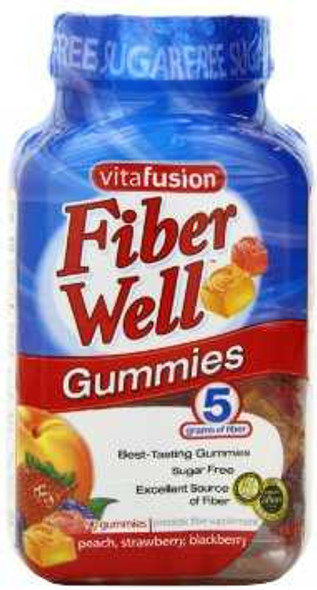 Fiber Supplement Vitafusion Gummy 90 per Bottle Peach / Blackberry / Strawberry 1434059 BT/1 1434059 US PHARMACEUTICAL DIVISION/MCK 975615_BT