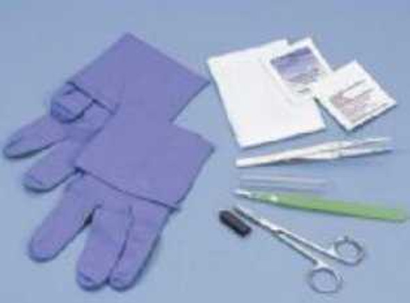 Sharp Debridement Tray One Tray, One Pair Nitrile Gloves, One Alcohol Prep Pad, One PVP Prep Pad, One 4 x 4 Inch Gauze Sponge, One Iris Scissors, One Scalpel, #15 blade, One Metal Insert Forceps 744 Pack of 1 744 BUSSE HOSPITAL DISPOSABLES 473787_EA