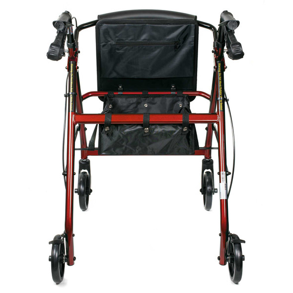 4 Wheel Rollator McKesson 32 to 37 Inch Red Folding Aluminum 32 to 37 Inch 146-R726RD Each/1 MCK BRAND 1065263_EA