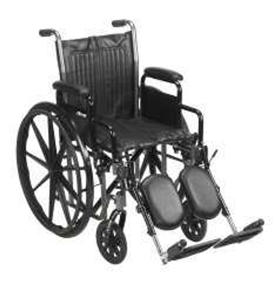 Wheelchair McKesson Padded Removable Composite Black 16 Inch 250 lbs. 146-SSP216DDA-ELR Each/1 MCK BRAND 1065273_EA