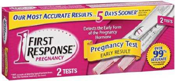 Rapid Diagnostic Test Kit First Response Home Test Device hCG Pregnancy Test Urine Sample 2 Tests 1955160 Each/1 US PHARMACEUTICAL DIVISION/MCK 702294_EA