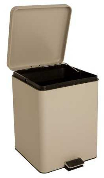 McKesson Trash Can with Plastic Liner 20 Quart Square Beige Steel Step On 81-35271 Each/1 MCK BRAND 553992_EA