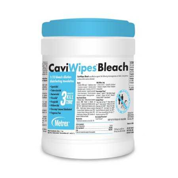 CaviWipes Bleach Surface Disinfectant Cleaner Premoistened Wipe 90 Count Canister 13-9100 Each/1 METREX 1079899_EA