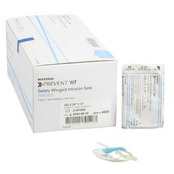 Infusion Set McKesson Prevent 23 Gauge 0.75 Inch 12 Inch Tubing Without Port 4666 Case/500 MCK BRAND 865251_CS