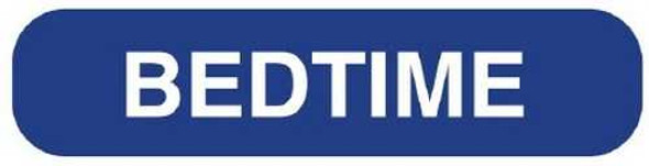 Medication Instruction Label Precision Dynamics Corporation Instruction Label BEDTIME Dark Blue 3/8 X 1-5/8 Inch ULRXA1223 Roll/1 UNITED AD LABEL CO INC 1063833_RL