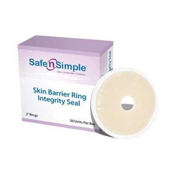 Skin Barrier Ring Safe-n Simple Integrity Pre-Cut 2 Inch Flange 2 Inch Diameter SNS68002 Box/20 SAFE N SIMPLE LLC 800389_BX