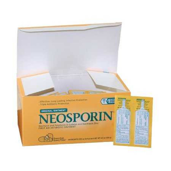 First Aid Antibiotic Neosporin® Ointment 0.9 Gram Individual Packet 369968063497 Box of 144 Neosporin® 899423_BX