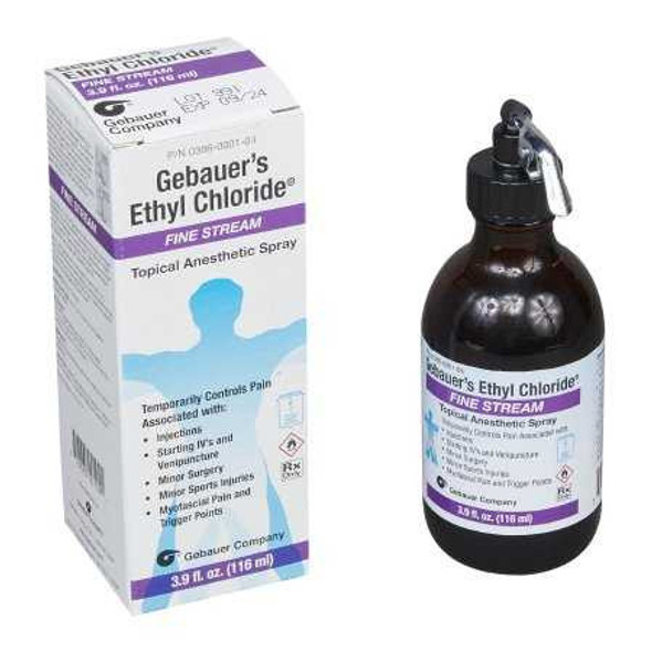 Gebauer s Ethyl Chloride Topical Anesthetic Ethyl Chloride 100% Fine Stream Spray Bottle 3.5 oz. 0038-6000-104 Each/1 GEBAUER COMPANY 635702_EA