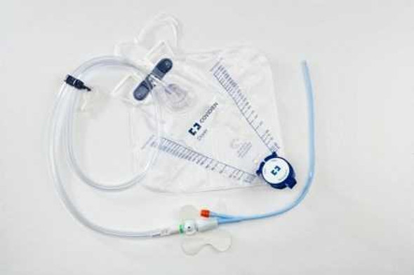 Indwelling Catheter Kit Dover Foley 16 Fr. 5 cc Balloon Hydrogel Coated Silicone PP16SD Case/10 KENDALL HEALTHCARE PROD INC. 770124_CS