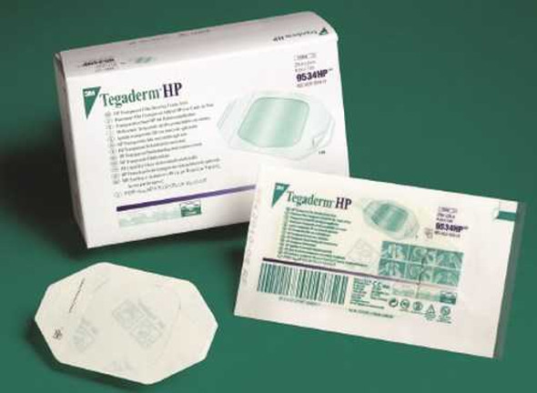 Transparent Film Dressing 3M Tegaderm HP Oval 4 X 4-1/2 Inch Frame Style Delivery With Label Sterile 9546HP Box/50 3M 210039_BX