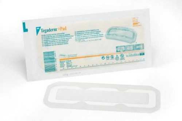 Transparent Film Dressing with Pad 3M™ Tegaderm™ + 3-1/2 x 10 Inch Frame Style Delivery Rectangle Sterile 3591 Case of 100 3M™ Tegaderm™ + 324100_CS