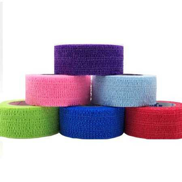 Cohesive Bandage Co-Flex NL 1 Inch X 5 Yards Standard Compression Self-adherent Closure Neon Pink / Blue / Purple / Light Blue / Neon Green / Red NonSterile 5100CP Pack/1 ANDOVER COATED PRODUCTS INC 989074_PK
