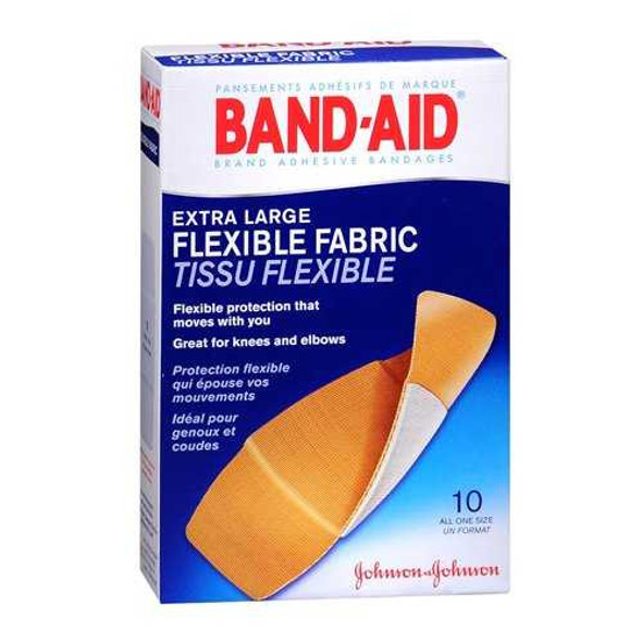 Adhesive Strip Band-Aid Flexible Fabric 1.75 X 2 Inch Fabric Rectangle Tan Sterile 10381370056857 Box/10 JOHNSON&JOHNSON CONSUMER INC 832446_BX