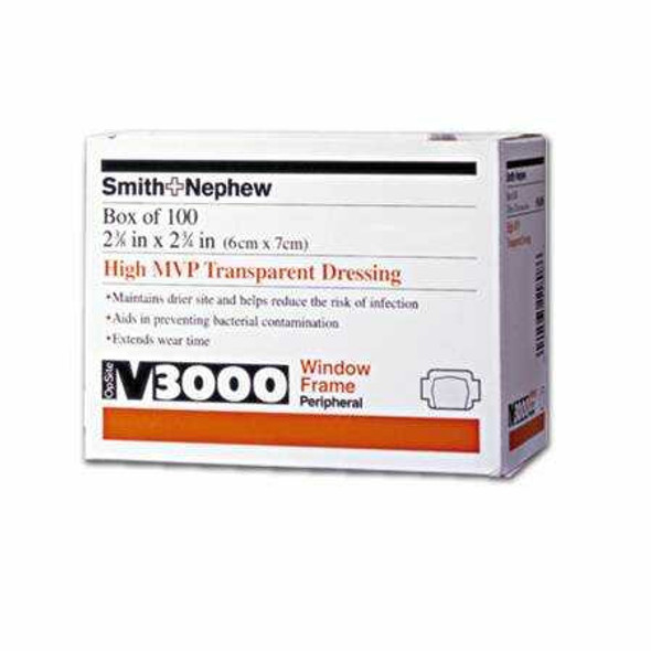 Moisture Responsive Catheter Dressing IV3000 1-Hand Delivery 3-1/2 X 4-3/4 Inch Sterile 66004009 Box/50 UNITED / SMITH & NEPHEW 482916_BX