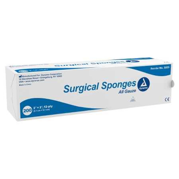 Gauze Sponge Gauze 12-Ply 2 X 2 Inch Square NonSterile 3223 Case/8000 DYNAREX CORP. 798411_CS