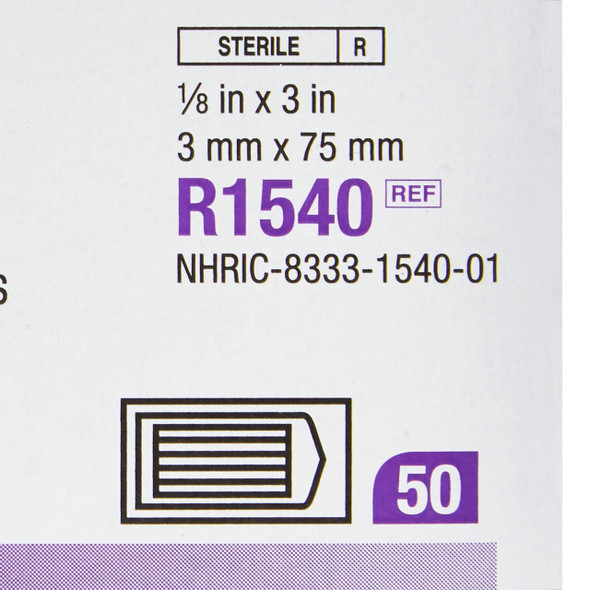 Skin Closure Strip Steri-Strip 1/8 X 3 Inch Nonwoven Material Reinforced Strip White R1540 Case/1000 3M 5779_CS