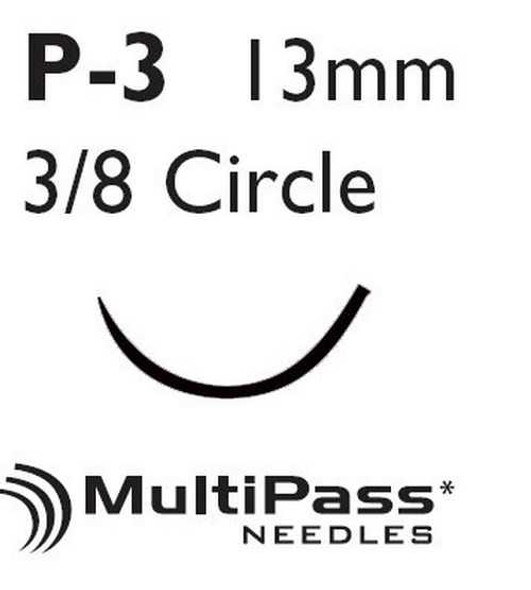 Suture with Needle Ethilon Nonabsorbable Black Monofilament Nylon Size 5-0 18 Inch Suture 1-Needle 13 mm 3/8 Circle Precision Point - Reverse Cutting Needle 698G Box/12 MCKESSON GEN.MED./BOSTON 65 2686_BX