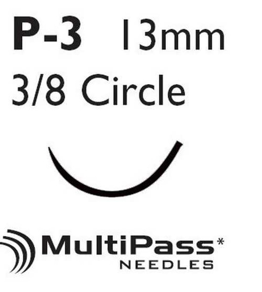 Suture with Needle Ethilon Nonabsorbable Black Monofilament Nylon Size 4-0 18 Inch Suture 1-Needle 13 mm 3/8 Circle Precision Point - Reverse Cutting Needle 699G Box/12 PC SOURCING 2689_BX