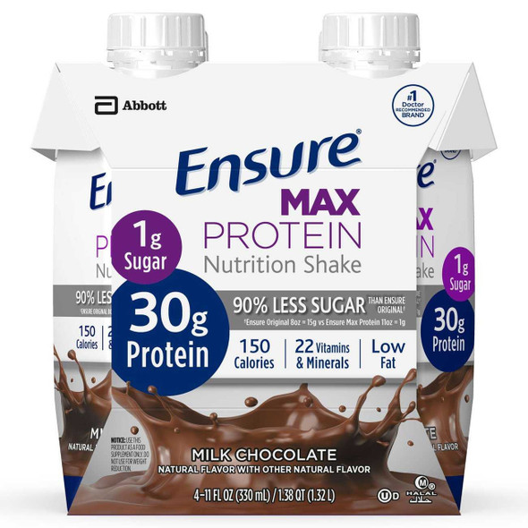 Oral Protein Supplement Ensure Max Protein Nutrition Shake Milk Chocolate Flavor Ready to Use 11 oz. Carton 66899 Case/12 4881 ABBOTT NUTRITION 1102612_CS