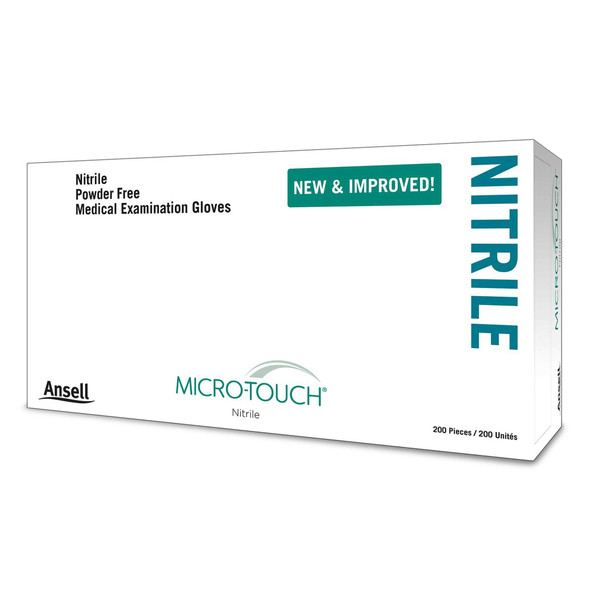 Exam Glove Micro-Touch Nitrile X-Large NonSterile Nitrile Standard Cuff Length Textured Fingertips Blue Chemo Tested 6034304 Box/1 400-3003 Ansell 703153_BX