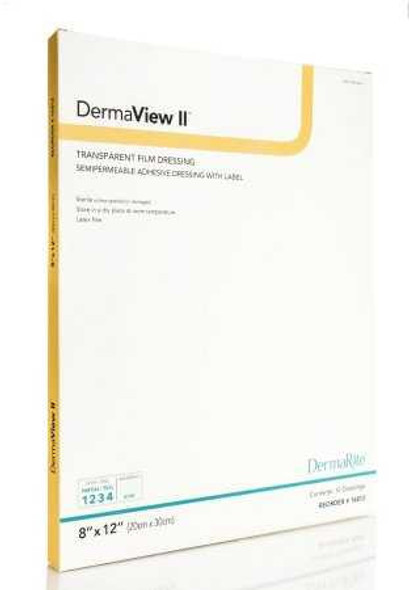 Transparent Film Dressing DermaView II Rectangle 8 X 12 Inch Frame Style Delivery With Label Sterile 16812 Each/1 14257 DermaRite Industries 946644_EA