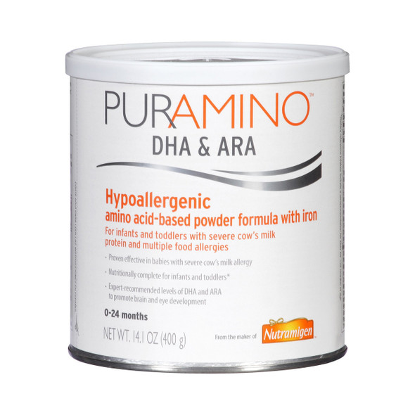 PurAmino Infant Formula, for Infant up to 2 years old with Cow's Milk Allergy, 14.1 oz., Pack of 1