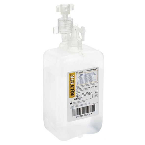 Aquapak® Humidifier with Adapter 650 mL Sterile Water Universal HUD00640 Case of 10 Aquapak® 60228_CS