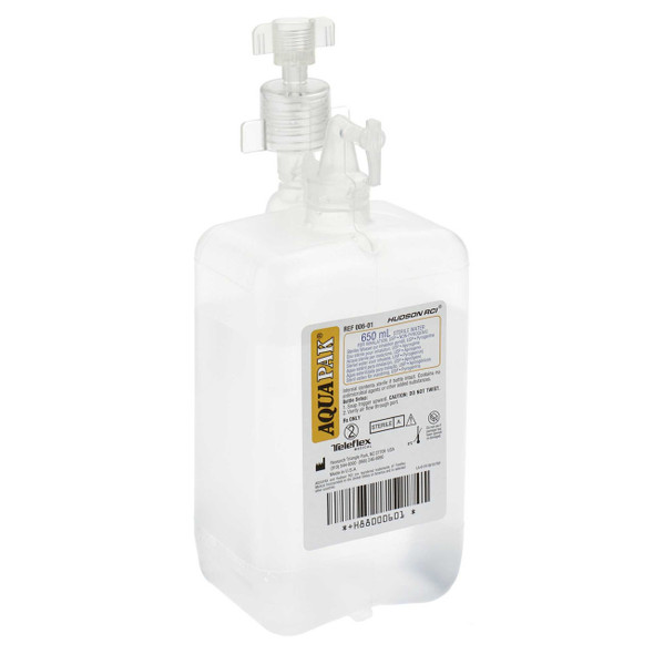 Aquapak® Humidifier with Adapter 650 mL Sterile Water Universal HUD00640 Case of 10 Aquapak® 60228_CS