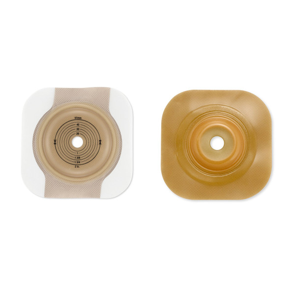 Ostomy Barrier New Image‚ Precut, Standard Wear Adhesive Tape Borders 44 mm Flange Green Code System Flexwear 7/8 Inch Opening 13503 Box of 5