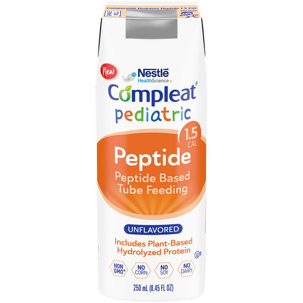 Pediatric Oral Supplement / Tube Feeding Formula Complete Peptide 1.5 Unflavored 8.45 oz. Carton Ready to Use 4390013135 Each/1 Nestle Healthcare Nutrition 1169395_EA