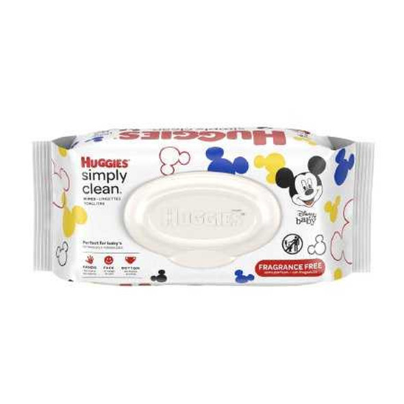 Baby Wipe Huggies Simply Clean Soft Pack Water / Caprylyl Glycol / Aloe / Vitamin E Unscented 64 Count 48750 Pack/64 53-DS4 Kimberly Clark 1090331_PK