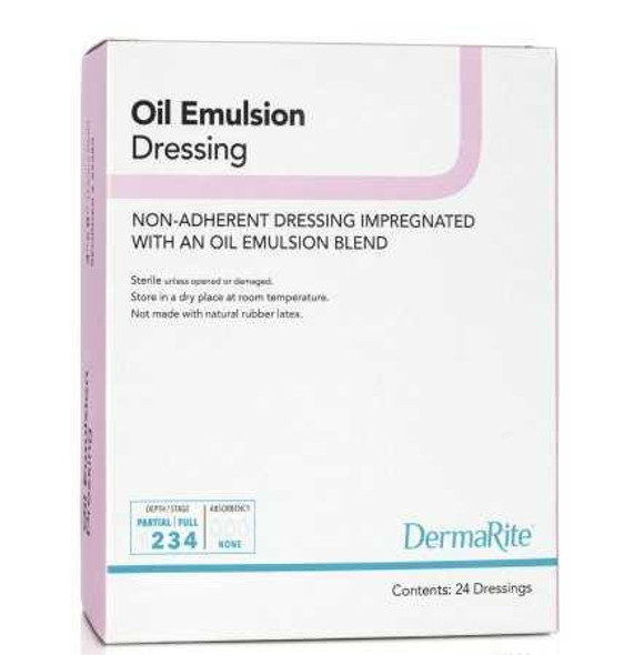 Oil Emulsion Impregnated Dressing DermaRite 3 X 3 Inch Mesh Gauze Oil Emulsion Blend Sterile 22330 Box/50 14920-3XLCE DermaRite Industries 1123830_BX