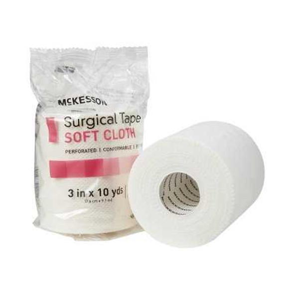 Medical Tape McKesson Cloth 3 Inch X 10 Yard White NonSterile 172-49230 Pack/1 BRULXXL MCK BRAND 1084093_PK