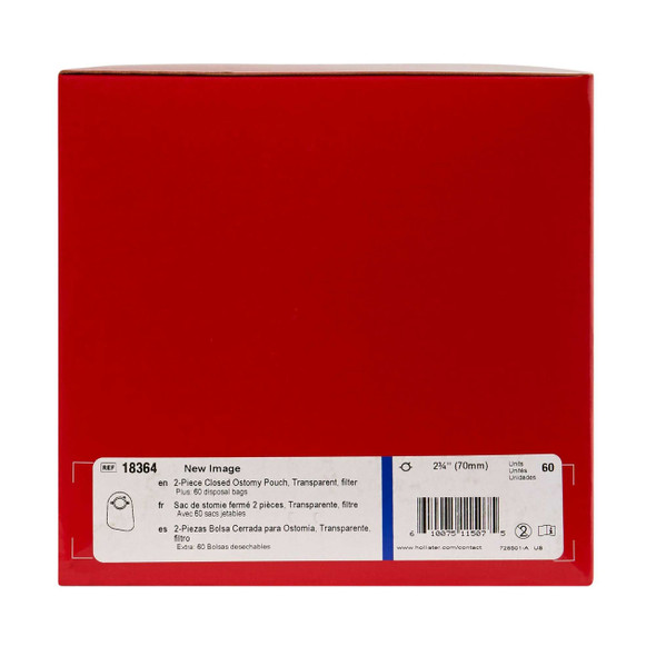 Filtered Ostomy Pouch New Image Two-Piece System 9 Inch Length Closed End 18364 Each/1 U22-4 Hollister 569794_EA