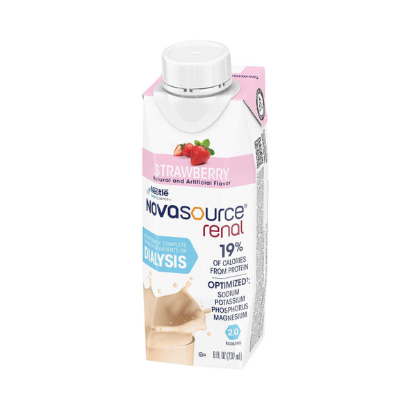 Oral Supplement Novasource® Renal Strawberry Flavor Liquid 8 oz. Carton 00043900369228 Case of 24 Novasource® Renal 1178535_CS