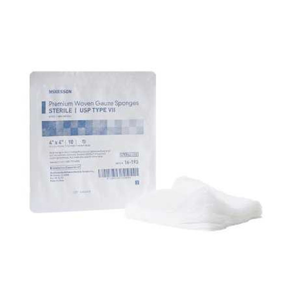 USP Type VII Gauze Sponge McKesson Gauze 8-Ply 4 X 4 Inch Square Sterile 16-193 Box/1 8991FP MCK BRAND 854383_BX