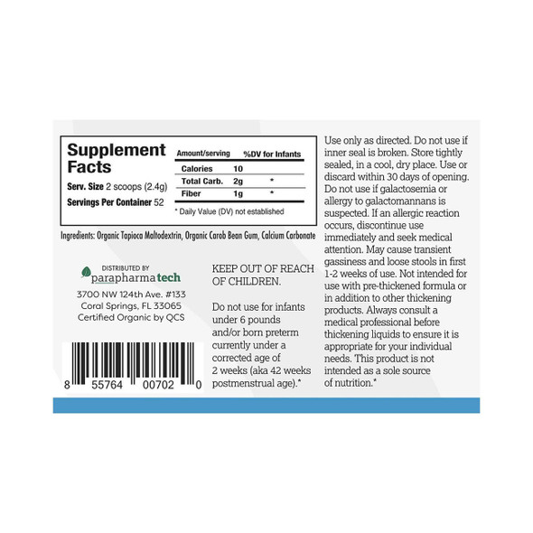 Infant Formula and Breast Milk Thickener Gelmix 4.4 oz. Jar Unflavored Powder Nectar Consistency GEL-WHO-004 Case/12 MF-300-XS Parapharma Tech LLC 1136571_CS