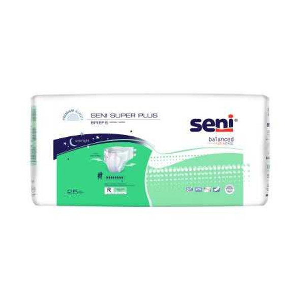 Unisex Adult Incontinence Brief Seni Super Plus Regular Disposable Heavy Absorbency S-RE25-BP1 Case/75 UFS-230 TZMO USA Inc 1163866_CS