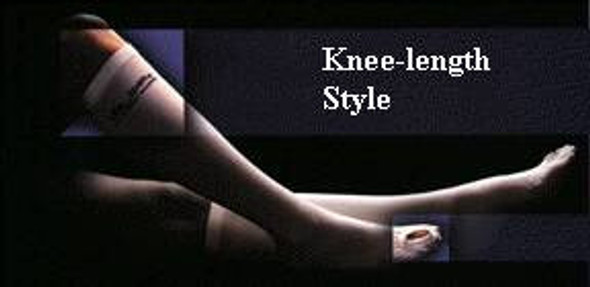 Anti-embolism Stocking Lifespan® Knee High Large / Regular White Inspection Toe 553-03 Case of 12