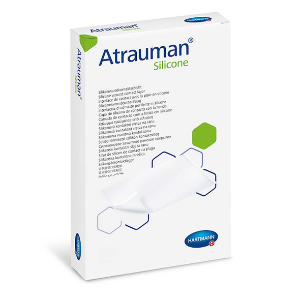 Wound Contact Layer Dressing Atrauman Silicone Polyethylene Terephthalate PET Mesh / Silicone 3 X 4 Inch Sterile 499562 Box/10 79-89008 Hartmann 1161225_BX