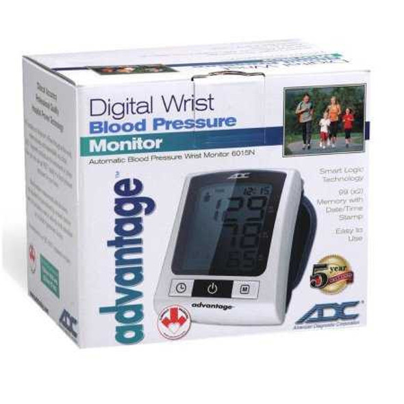 Digital Blood Pressure Monitor Wrist Cuff Advantage Automatic Inflation Adult Medium Wrist Cuff 6015N Each/1 43900369228 AMERICAN DIAGNOSTIC CORP 942865_EA