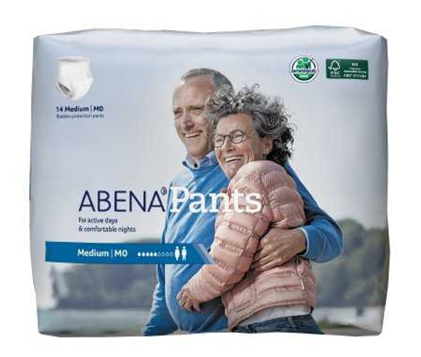 Unisex Adult Absorbent Underwear Abena Pants Pull On with Tear Away Seams Medium Disposable Moderate Absorbency 1000017173 Bag/14 AP0740 Abena North America 1117085_BG