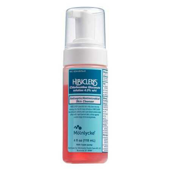 Antiseptic / Antimicrobial Skin Cleanser Hibiclens 4 oz. Pump Bottle 4% Strength CHG Chlorhexidine Gluconate NonSterile 57541 Case/24 Molnlycke 1128148_CS